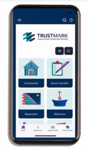 TrustMark app on mobile phone